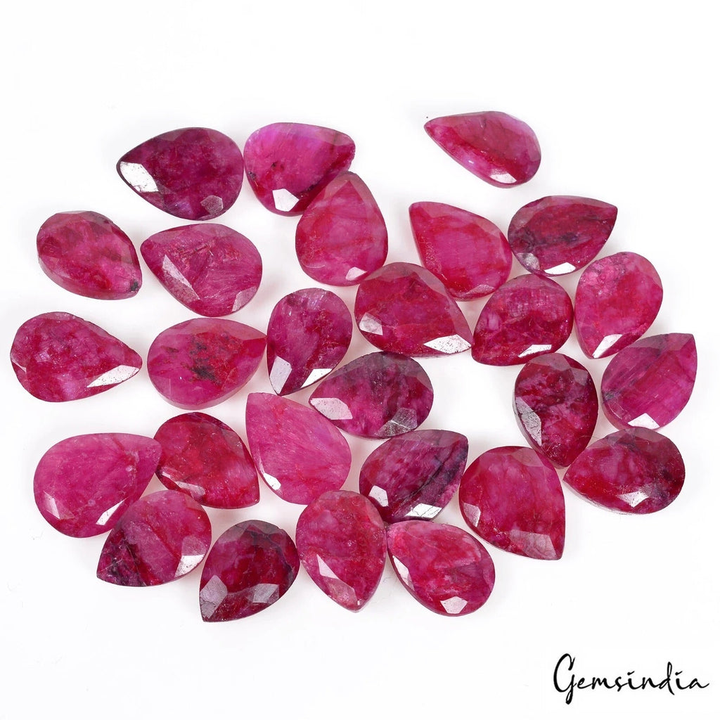 160.80 Ct/27 Pcs Natural Beautiful Pinkish Red Beryl Bixbite Pear Loose Gems Lot