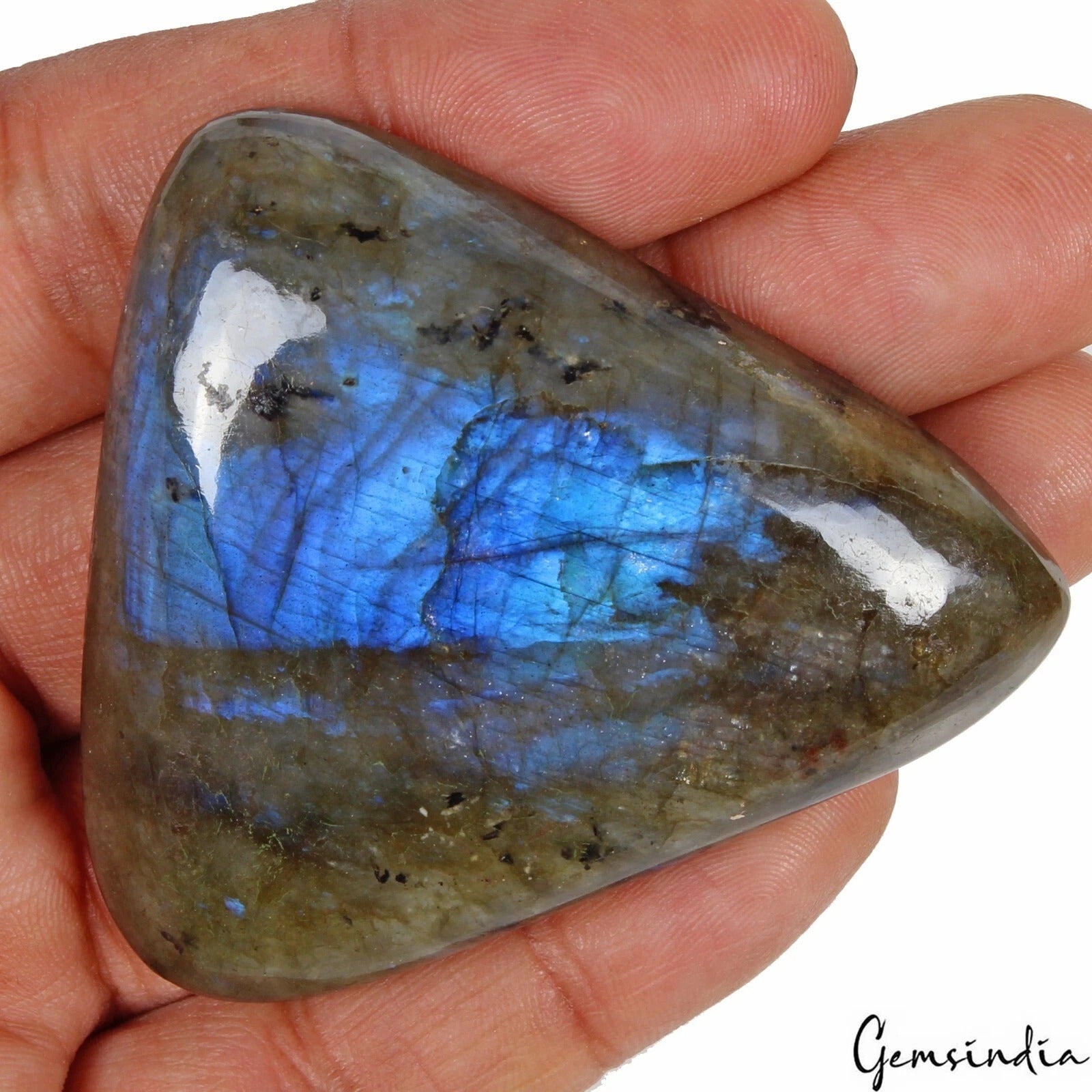 290 Ct Natural Untreated Blue Shine Labradorite Fancy Cabochon Loose Gemstone