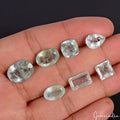 7 Pc Natural Aquamarine Mix Cut Loose Untreated 9-17mm Gemstones, Brazil~28.70Ct