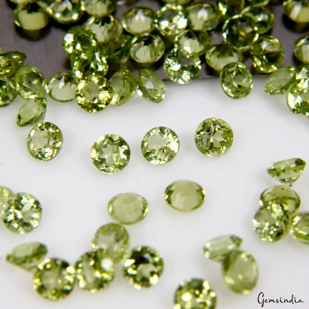 Peridot Lot, Loose Gemstone, Untreated — 150 Pieces, 3mm, 18.50 Ct