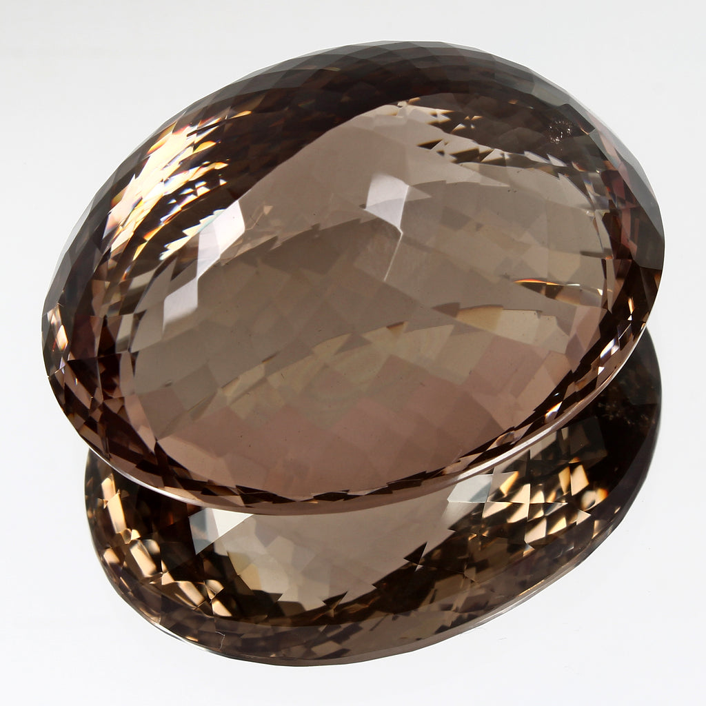 Quartz Loose Gemstone, Oval Faceted Cut, Untreated — 43x34x24 mm, 210 Ct, Madagascar