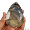 1020 Cts Natural Untreated Blue Gray Sapphire Pear Cut Huge Loose Gem w/ Stand