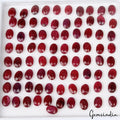 98.30 Ct/81 Pcs Natural Dark Red Ruby Calibrated 7*5mm Oval Cut Gems For Jewelry