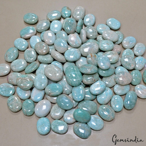 Amazonite Lot, Loose Gemstone, Untreated, Green Blue — 36 Pieces, 44mm to 59mm, 12000 Ct (2.4 Kg)