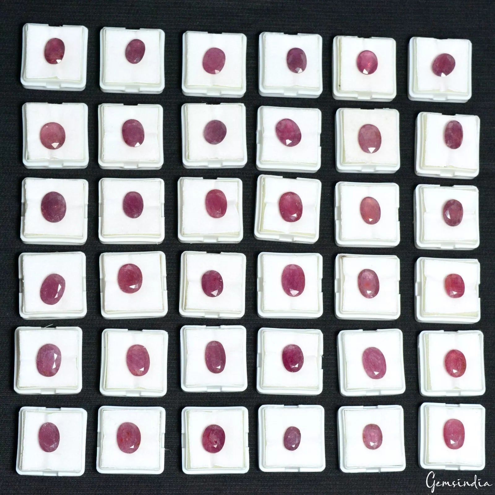 Certified 229.70 Ct Natural Mozambique Ruby AAA Oval Ring Size Gemstones ~36 Pcs