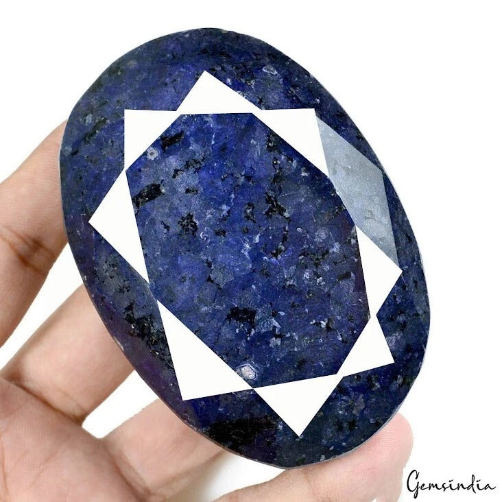 2500 Ct Natural Huge Blue Sapphire Certified Earth-Mined Oval Loose Gemstone