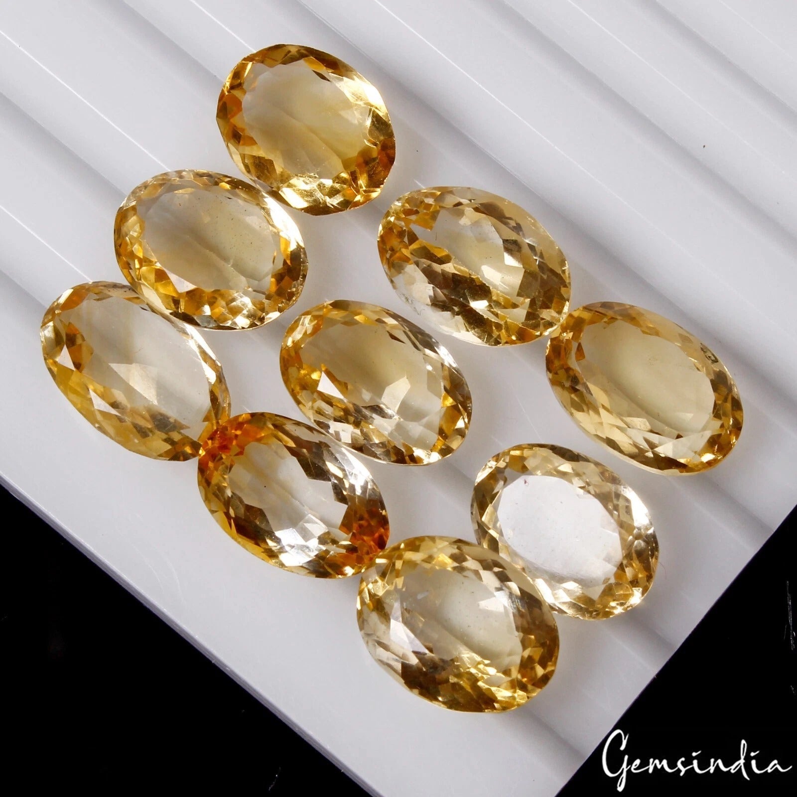 VVS 9 Natural Citrine 13mm-14mm Oval Cut Top Quality Loose Untreated Gemstones