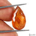9.60 Cts Dazzling Pear Cut AAA Flash Fire Orange Red Spain Sphalerite Gemstone