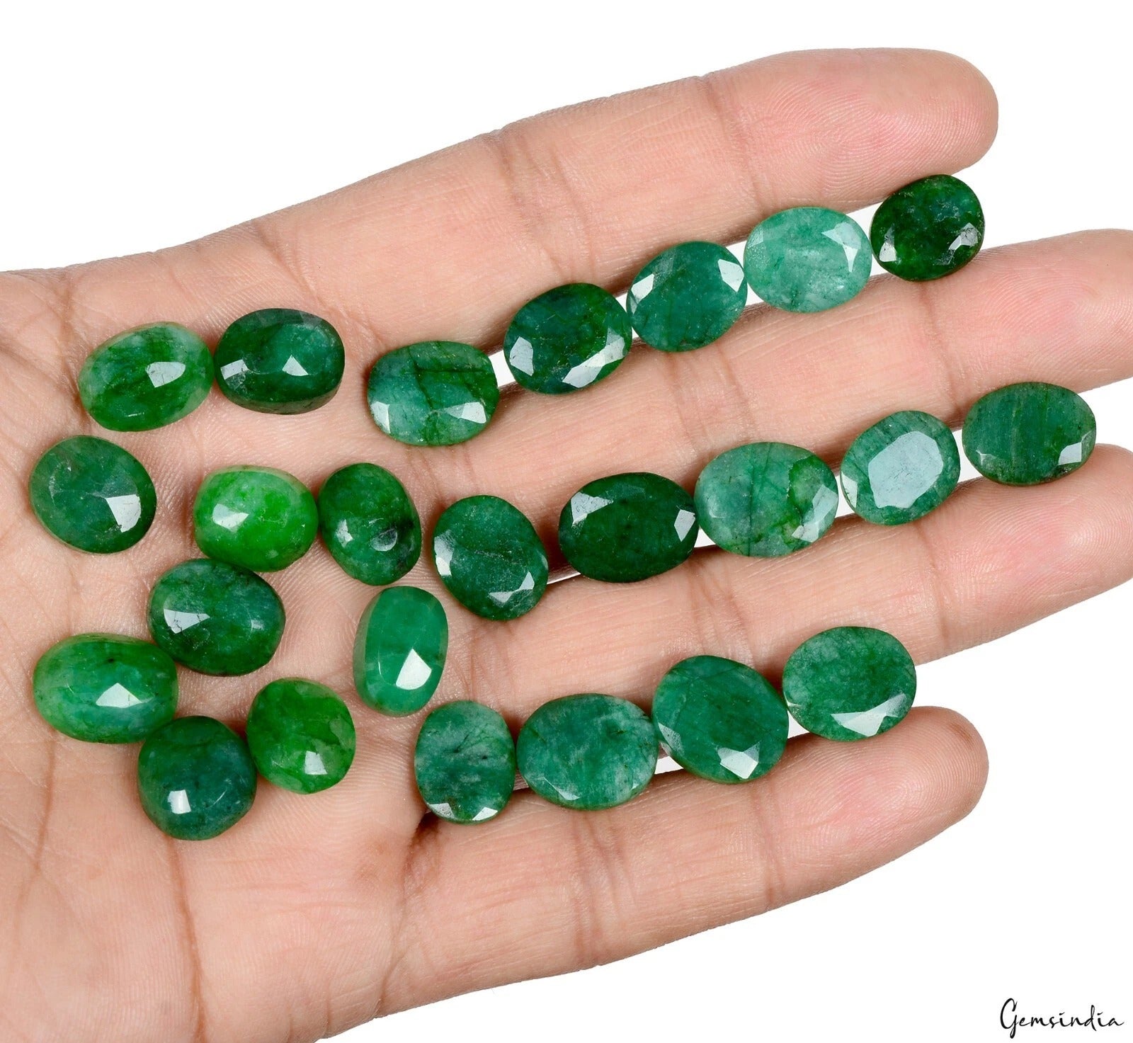 Certified 151.50 Ct Natural Zambian Emerald Oval Cut Faceted Loose Gemstone Lot