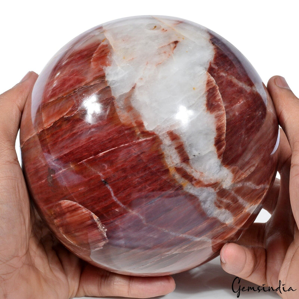 Red Jasper Sphere, Bi Color — 6.5 Inch in diameter, 5.2 Kg (26000 Ct), Madagascar