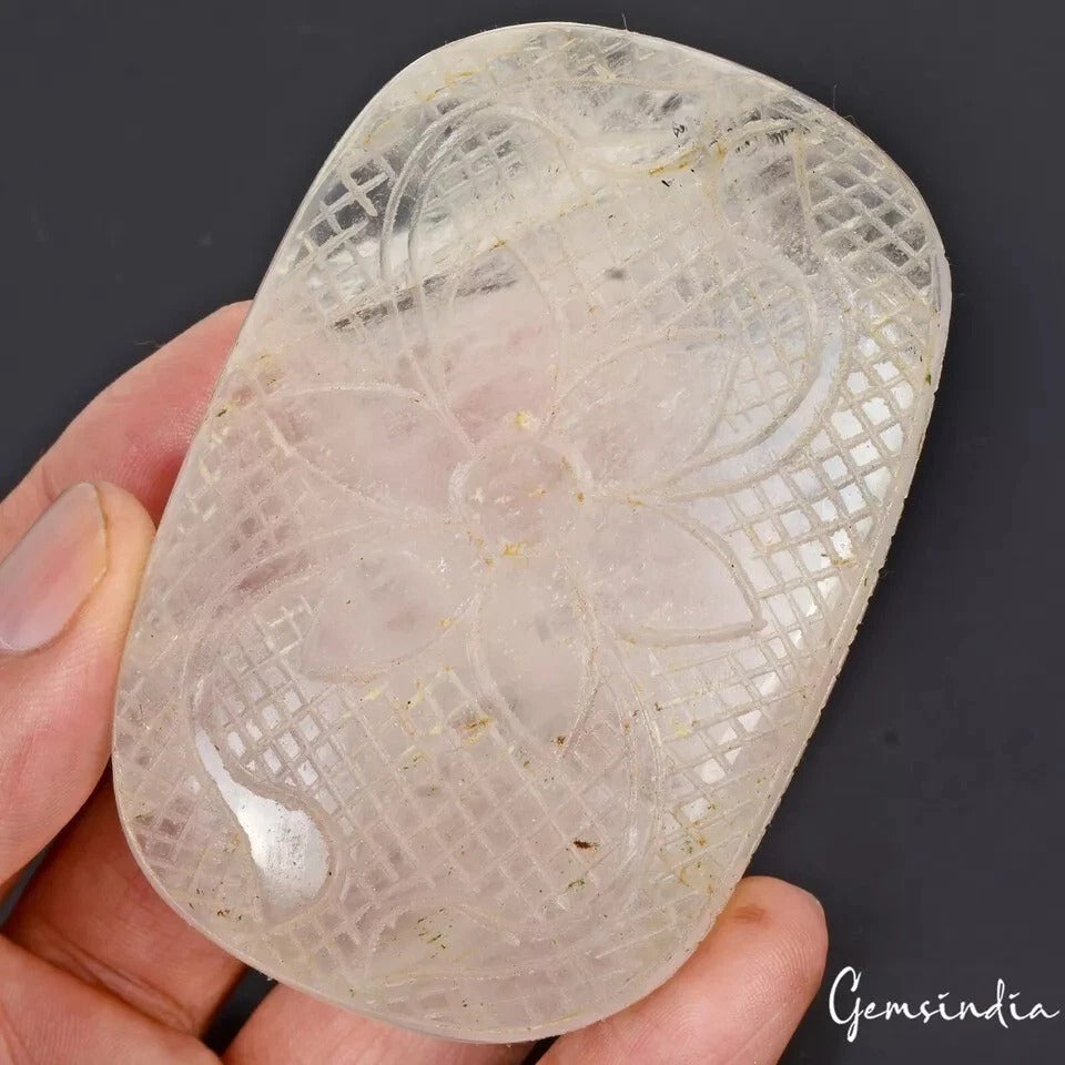 White Quartz Loose Gemstone, Untreated — 81x51x22 mm, 980 Ct