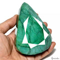Certified 3250 Ct Natural Green Emerald Huge Earth Mined Pear Faceted Gemstone
