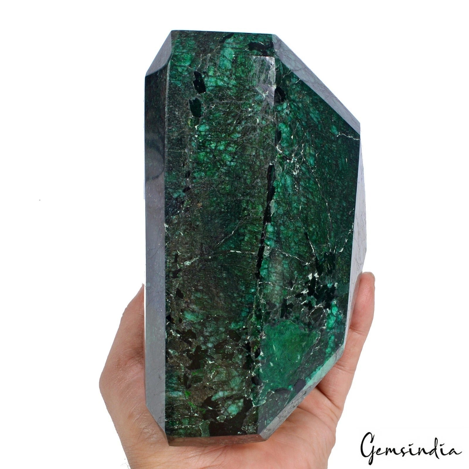 3.7 kilo Natural Emerald Museum Huge Size Octagon Cut Certified Large Gemstone