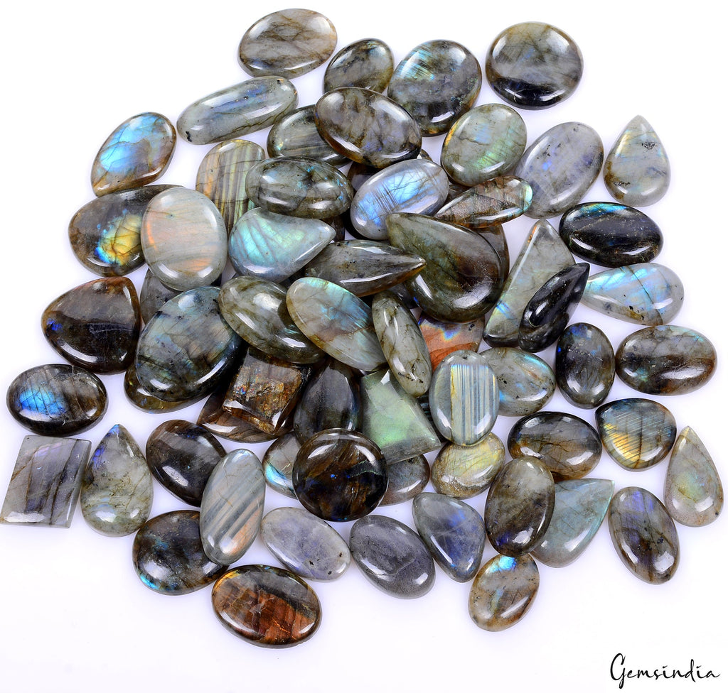 2250 CTS Natural Multi Fire Labradorite Cabochon Wholesale Lot 70 Pcs/22mm-40mm