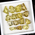 166.55 Cts/15 Pcs Natural Untreated Lemon Quartz Citrine Mix Cut Loose Gemstones
