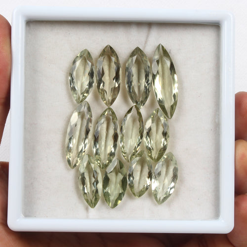 Amethyst Loose Gemstone, Untreated, Green — 19mm to 31 mm, 110.90 Ct, Brazil