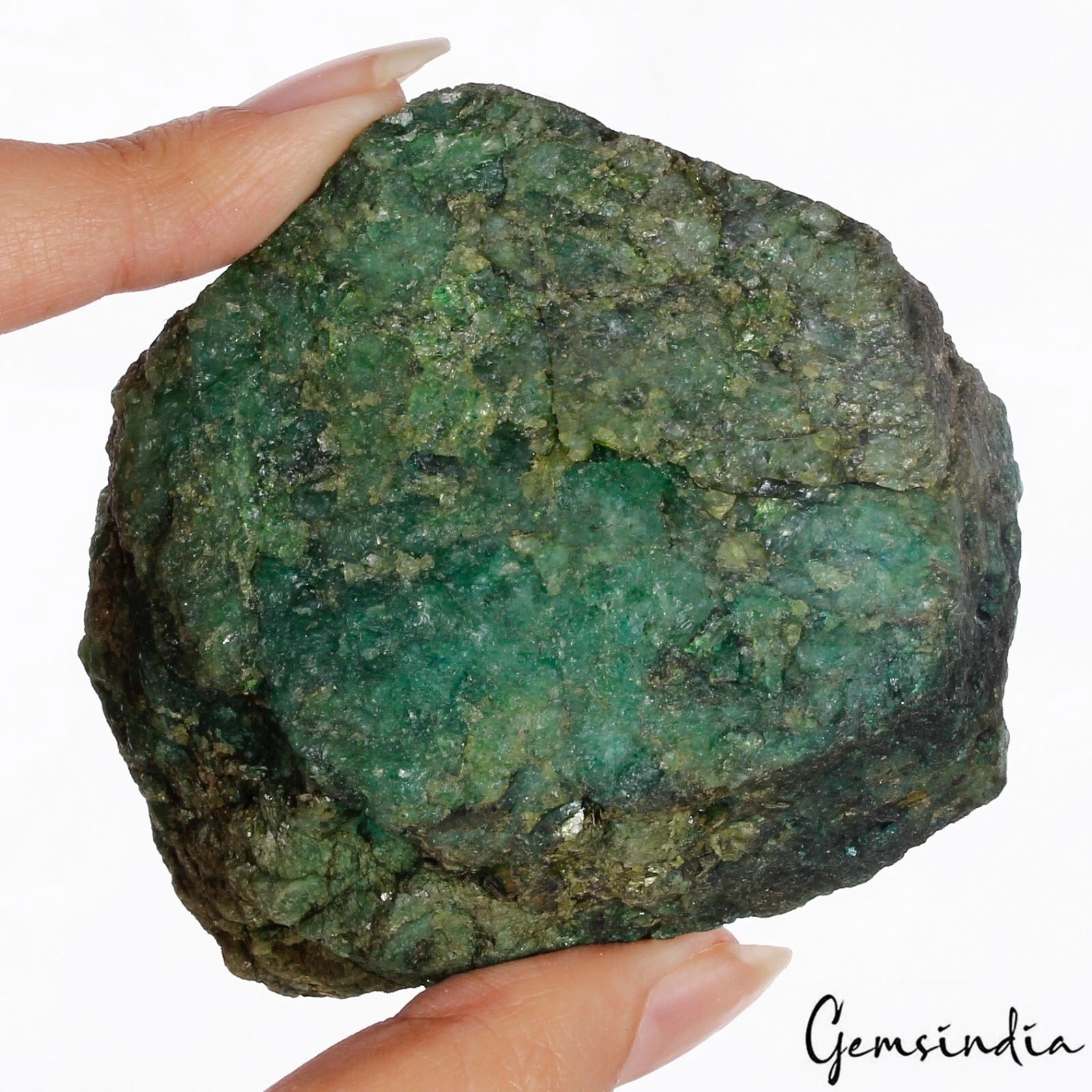 1460 Ct Natural Brazilian Green Emerald Raw Rough Rock Crystal Minerals Huge Gem