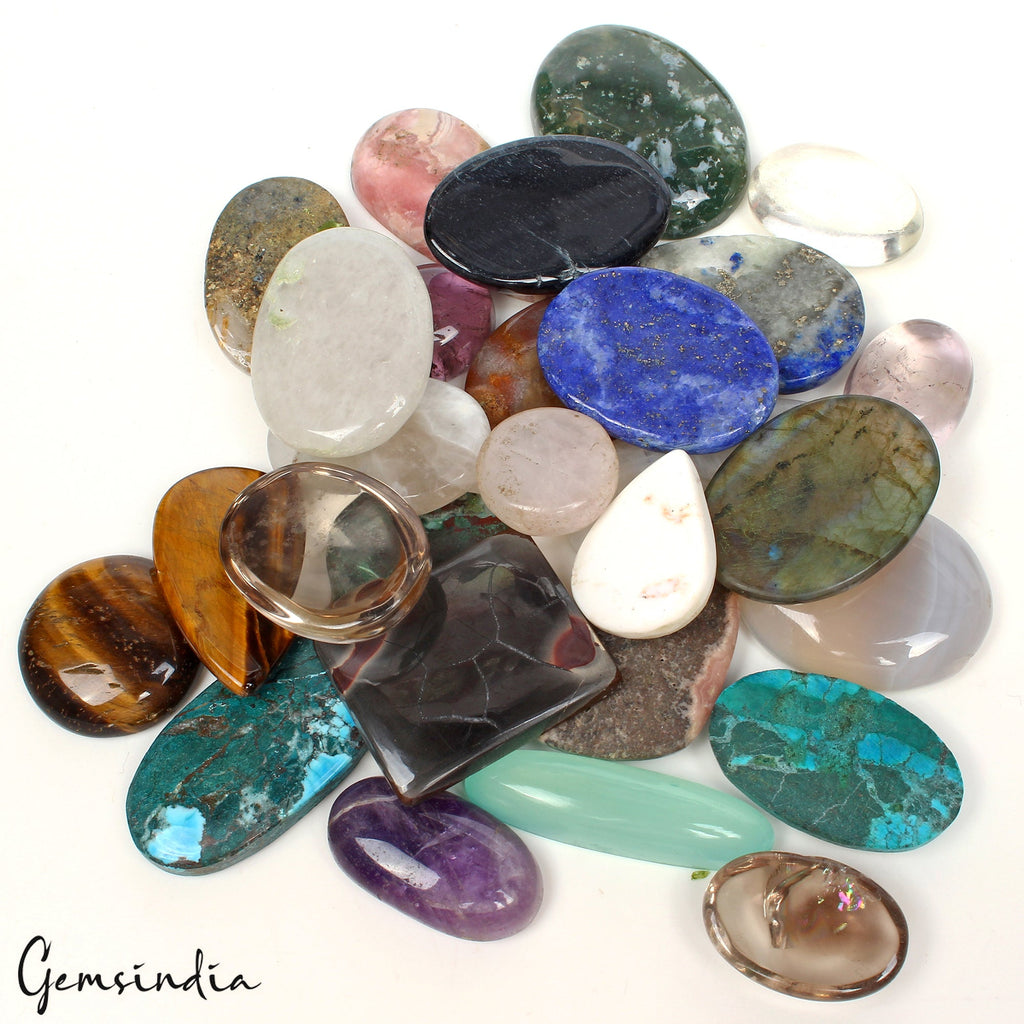 830 Ct Natural Multi Color Mixed cabochon Flatback Wholesale Loose Gemstones Lot
