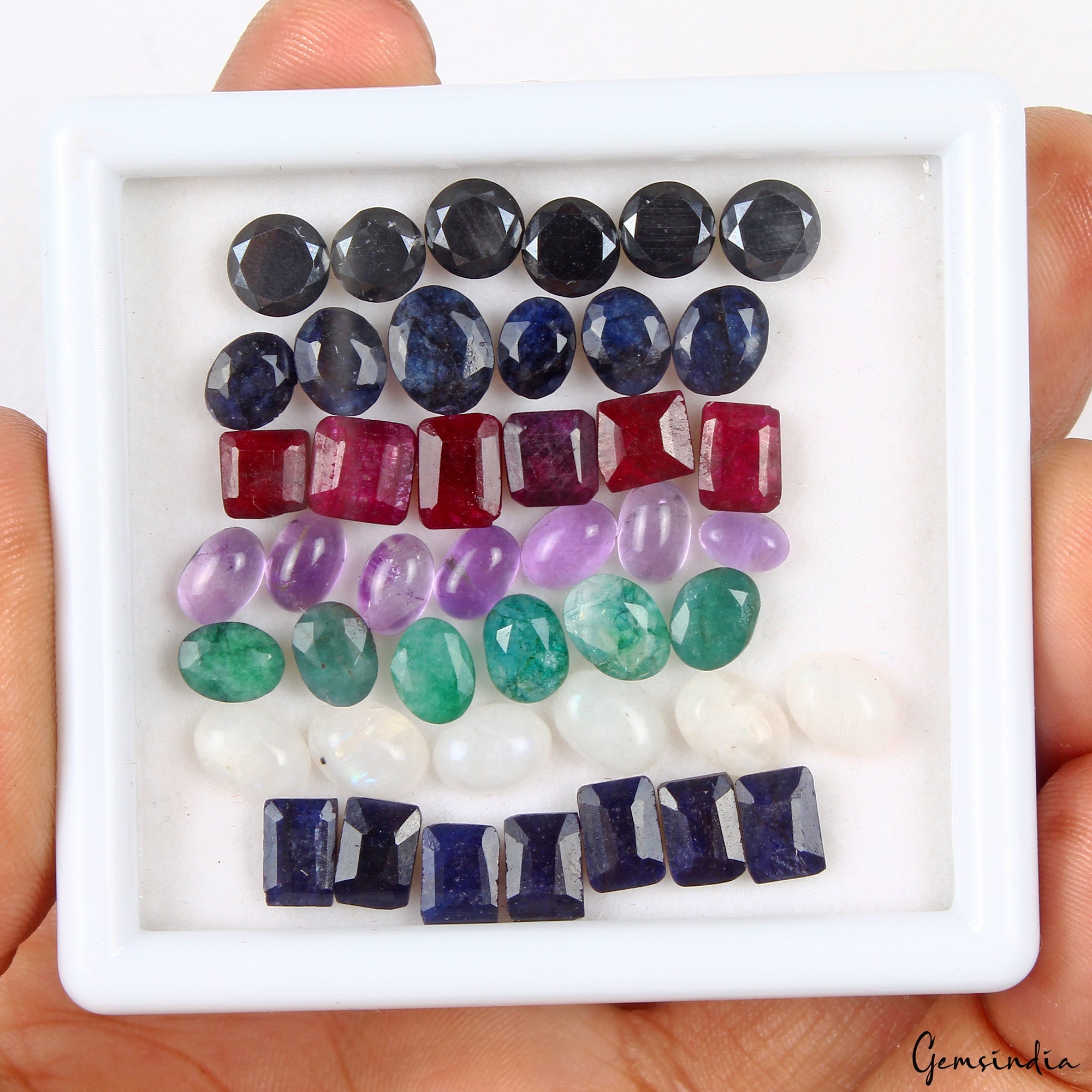 44 Pcs Estate Genuine Semi Precious Loose Mix Cut Jewelry Gemstones Collection