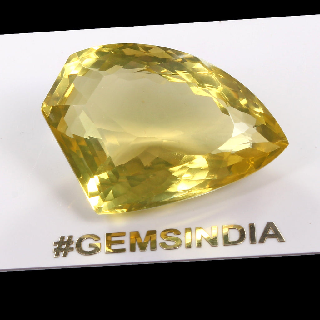 86.40 Ct Natural Untreated Golden Yellow Citrine Fancy Cut Loose Gem For Pendant