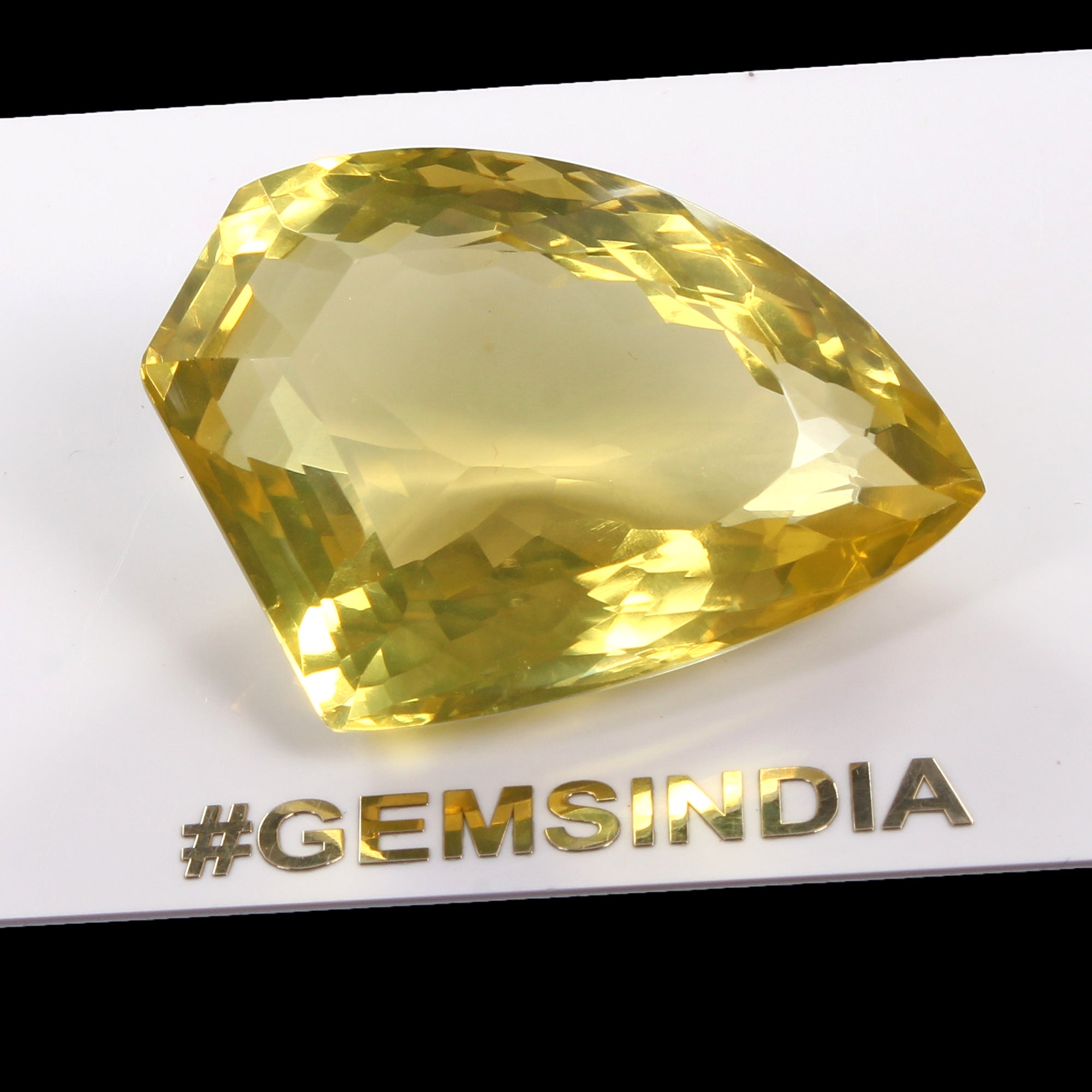 86.40 Ct Natural Untreated Golden Yellow Citrine Fancy Cut Loose Gem For Pendant