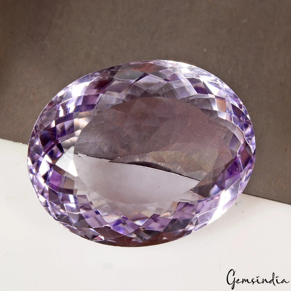 28.20 Ct Natural Untreated Brazilian Purple Amethyst Oval Cut Loose Gem For Ring