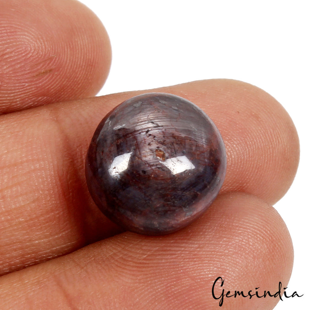 26.40Ct Natural Untreated Star Ruby Round Cabochon Loose Certified Gemstone