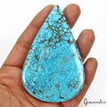 470 Ct Natural Blue Spiderweb USA Arizona Turquoise Pear Cab Loose Huge Gemstone