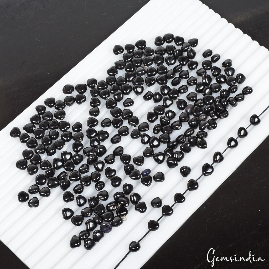 Black Onyx Loose Gemstone, Untreated — 7mm to 8mm, 350 Ct, Madagascar