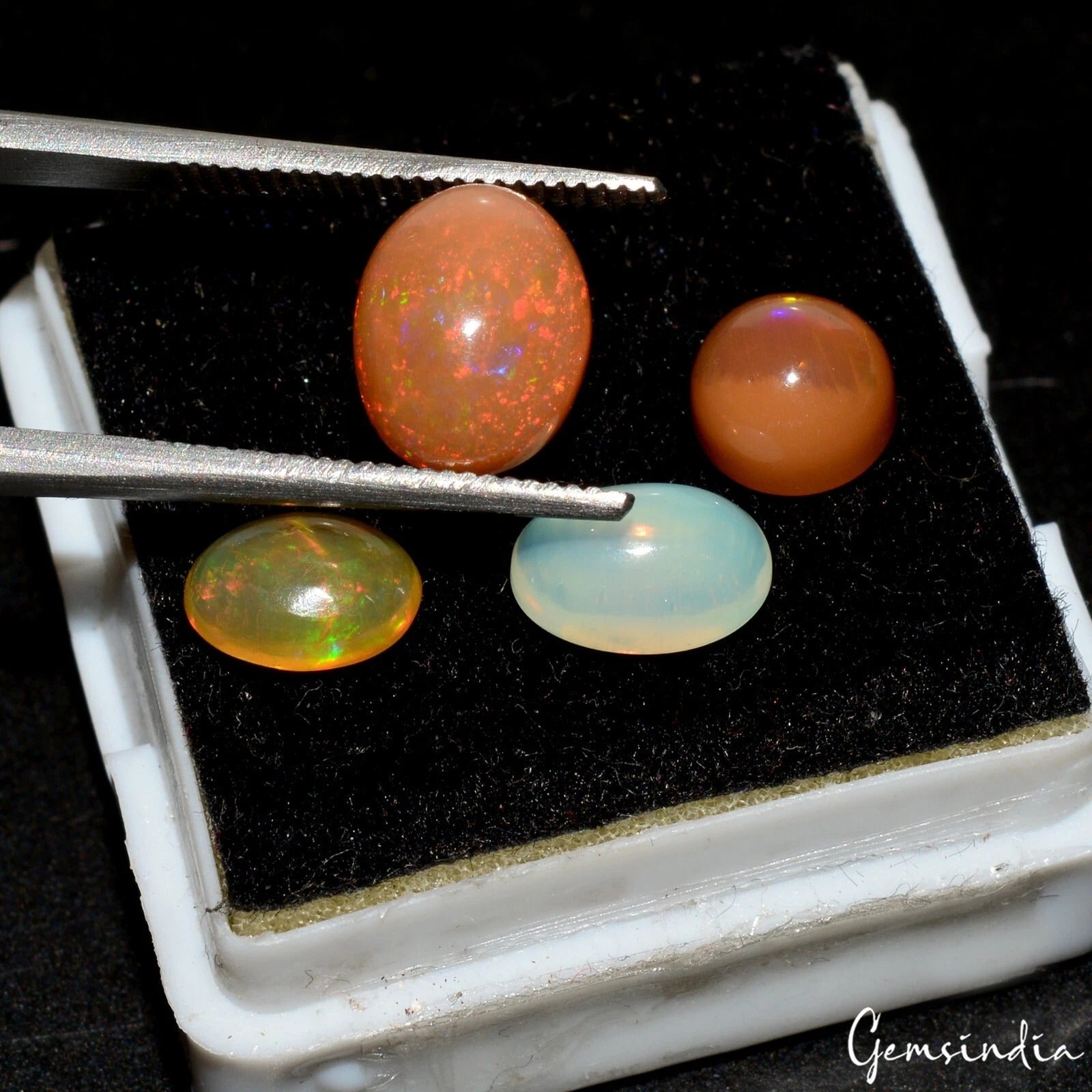 Certified 3.25 Cts Natural Ethiopian Opal Welo Shine Oval Jewelry Gemstones~4 Pc
