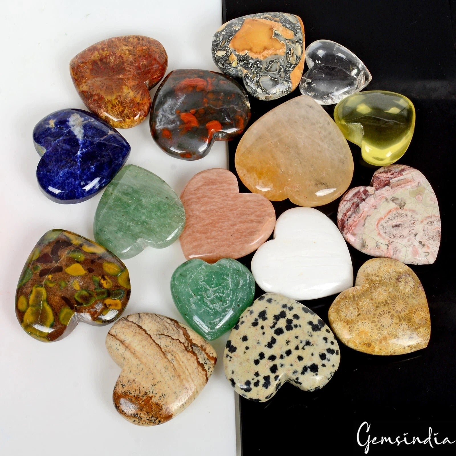 Multi-Gemstone Lot, Cabochon, Untreated — 16 Pieces, 20mm to 32mm, 850 Ct, Madagascar