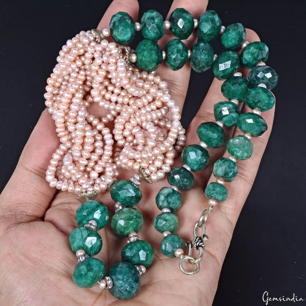 Emerald Necklace, Color Enhanced — 4 mm to 15mm, 735 Ct