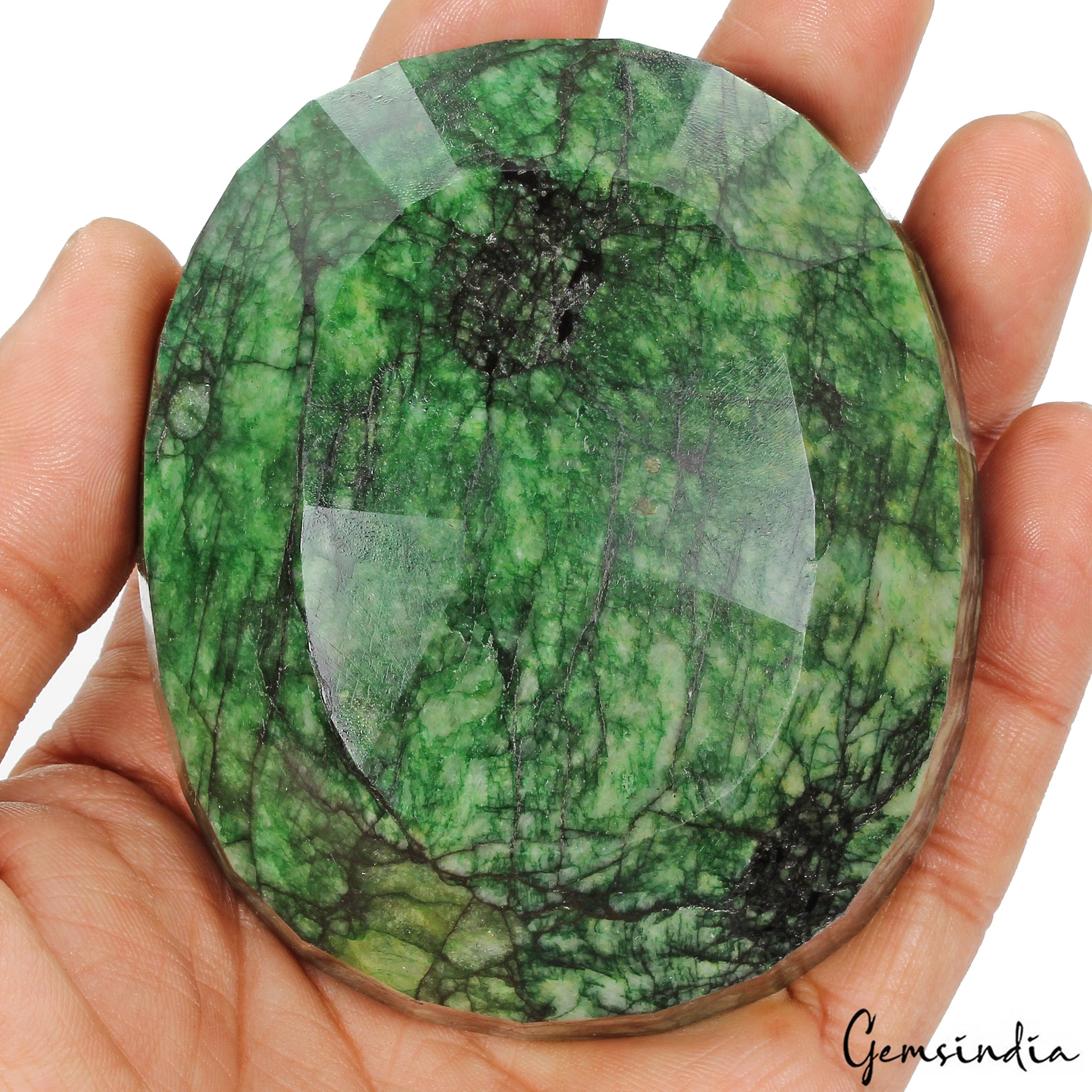 1450 Cts Natural Brazilian Dark Green Emerald Oval Faceted Cut Huge Loose Gem