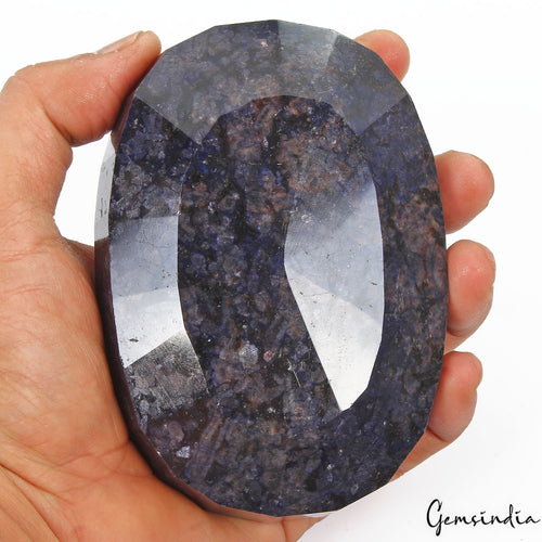 African Blue Sapphire Loose Gemstone, Color Enhanced — 117x82x40mm, 4220 Ct, Africa