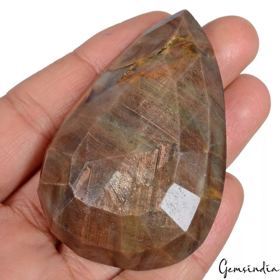 540 Cts Natural Untreated Brown Sapphire with Red Marks Pear Cut Loose Huge Gem