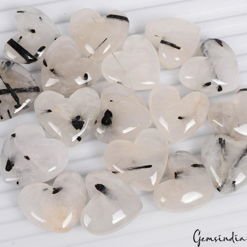 Rutile Quartz Lot, Loose Gemstone, Untreated — 17 Pieces, 19mm to 23mm, 450 Ct, Madagascar