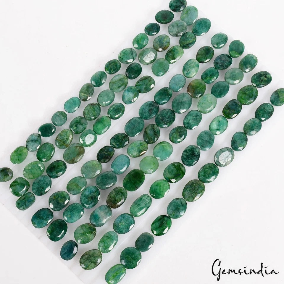 1000 Ct 103 Pcs Natural Brazilian Emerald Green Oval Cut Loose 11-18mm Gemstones