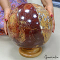 Large 10.7" Red Jasper Stone Healing Crystal Charged Reiki Aura Sphere Ball 30KG