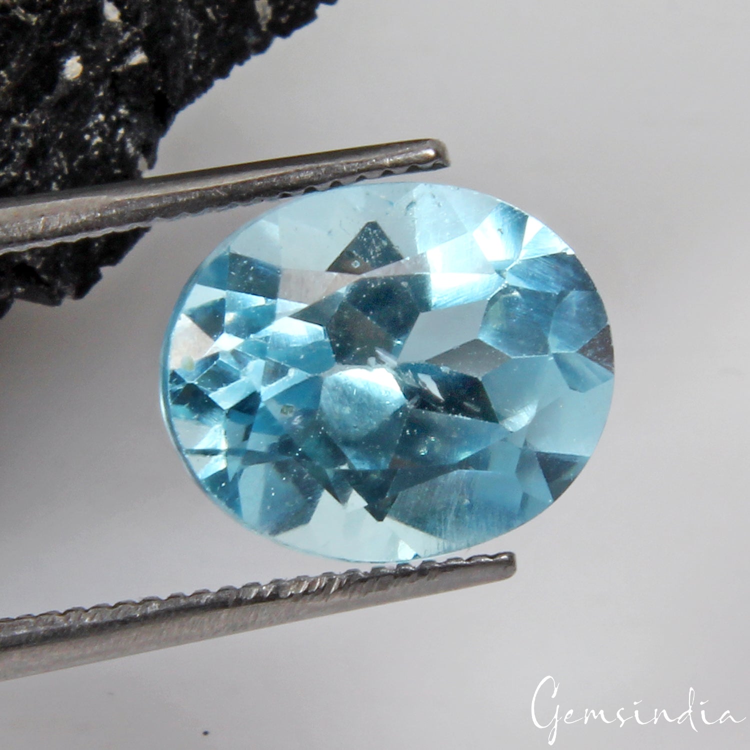 4.70Ct Sky Blue Topaz Oval Cut Genuine Natural Loose Certified Gemstone~10x8x6mm