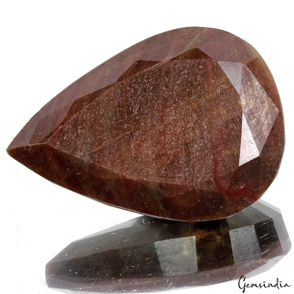 520 Ct Natural Brown Untreated Sapphire Pear Cut Faceted Earth Mined Loose Gems