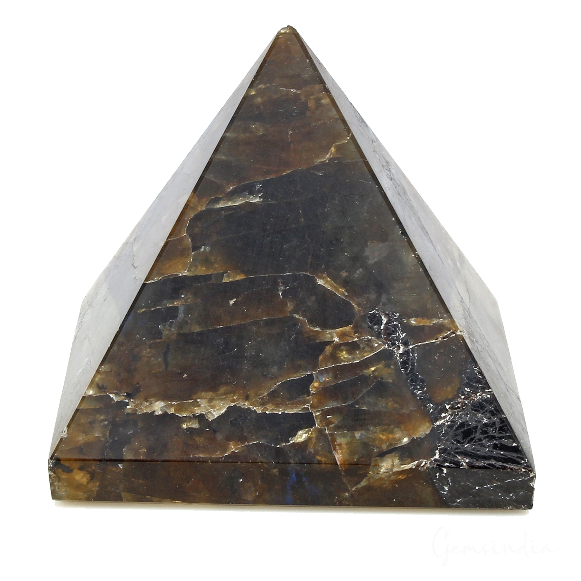 680 Ct Natural Untreated Labradorite Pyramid Healing Crystal Positive Energy Gem