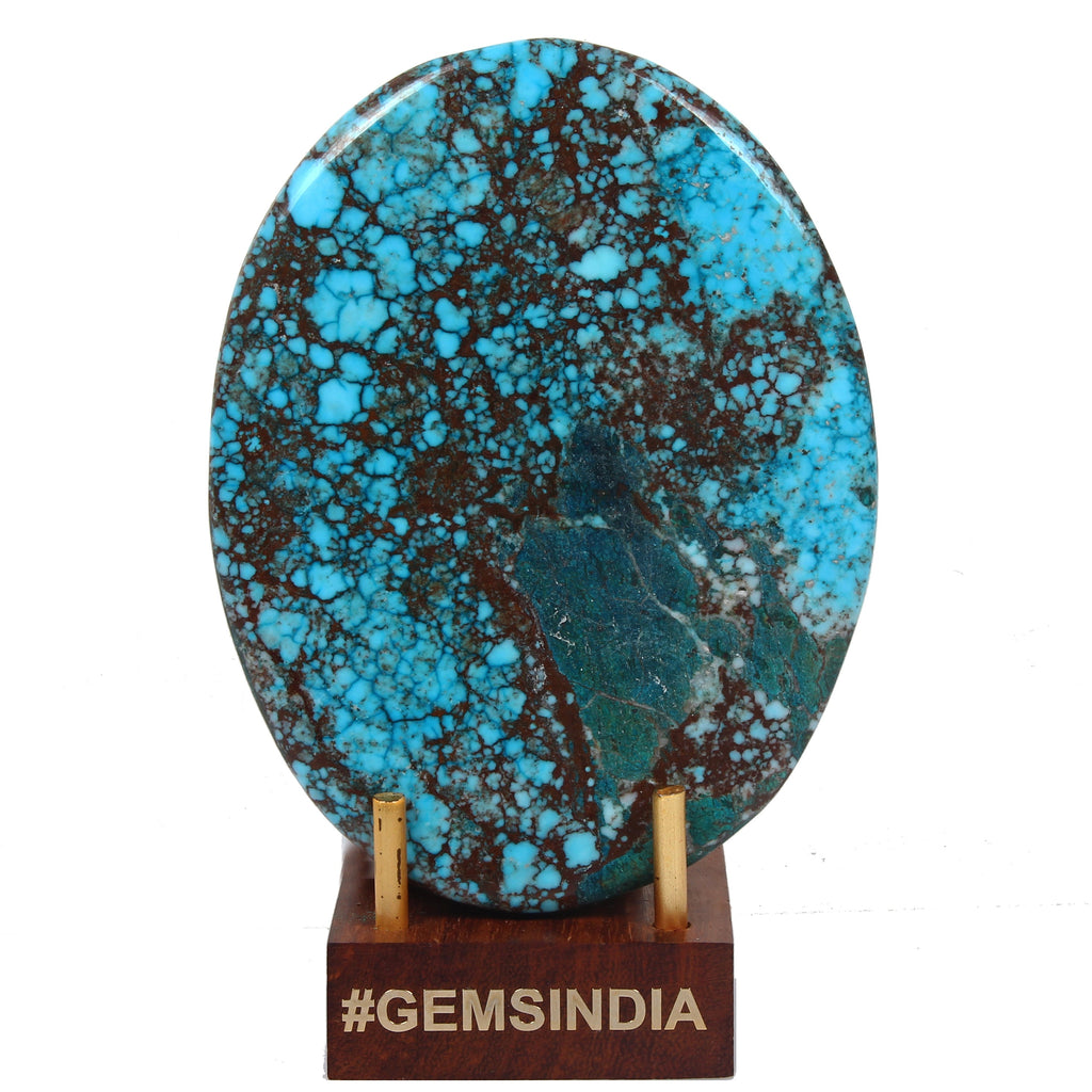 Superb Blue Turquoise 430 Ct Oval Cabochon Arizona Spiderweb Loose Gems From U.S