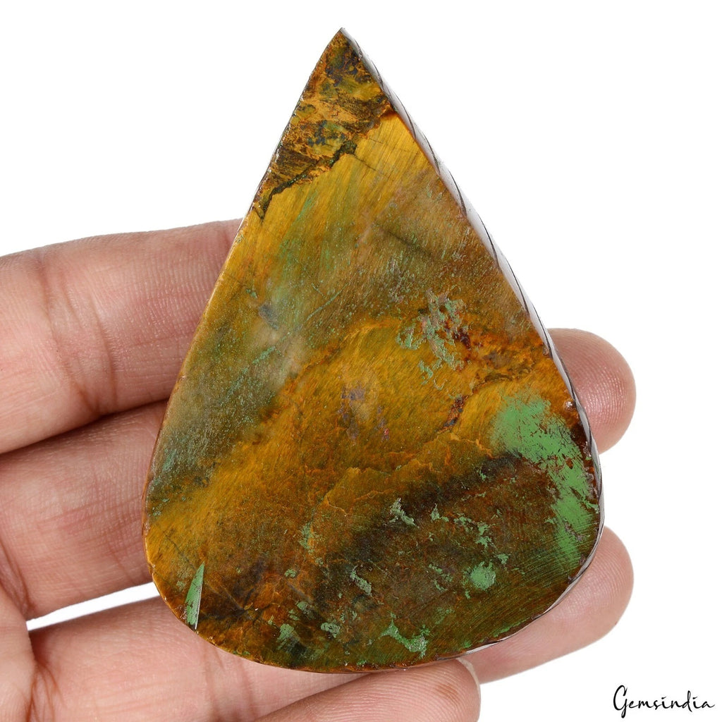 Tiger Eye Carving, Untreated, Brown — 71 x 51 x 18mm, 530 Ct, Madagascar