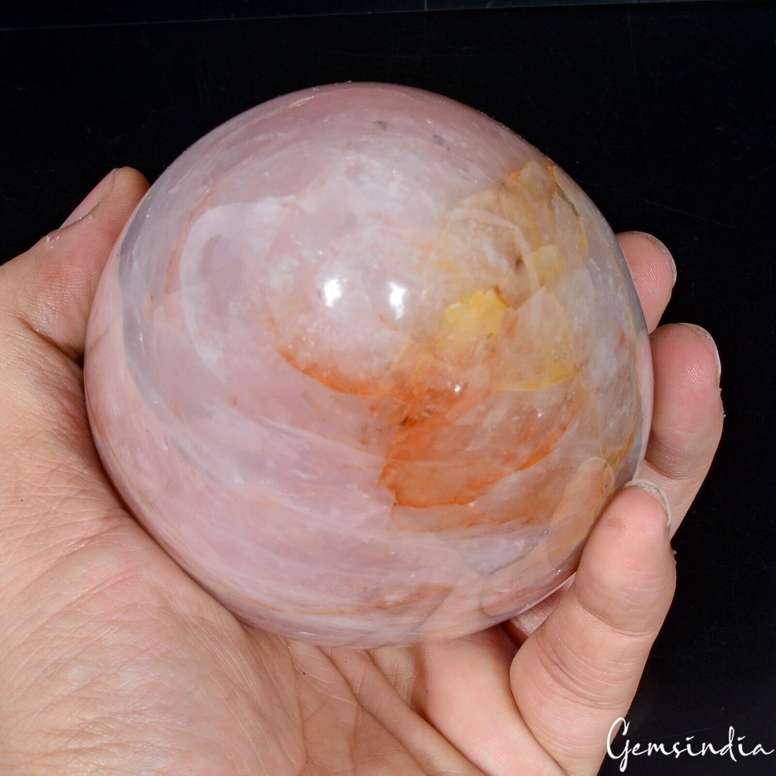 Rose Quartz Loose Gemstone — 135mm, 6750 Ct