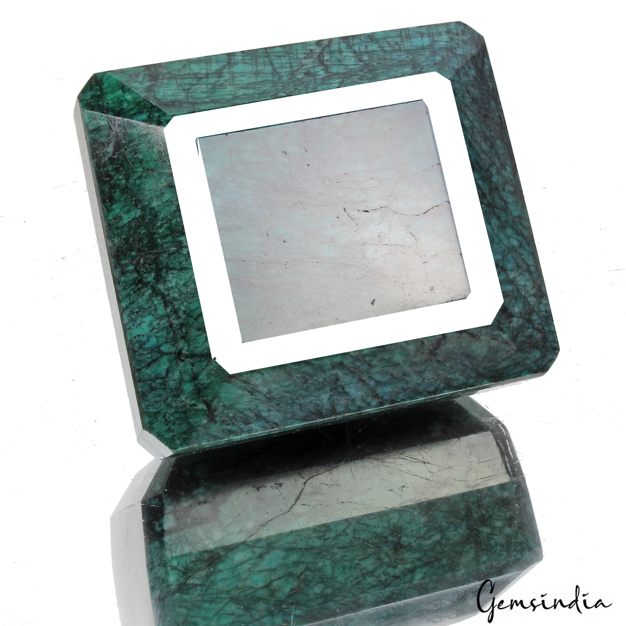 4670 Ct Natural Green Zambian Blue Green Emerald Octagon Cut Earth Mined Gems