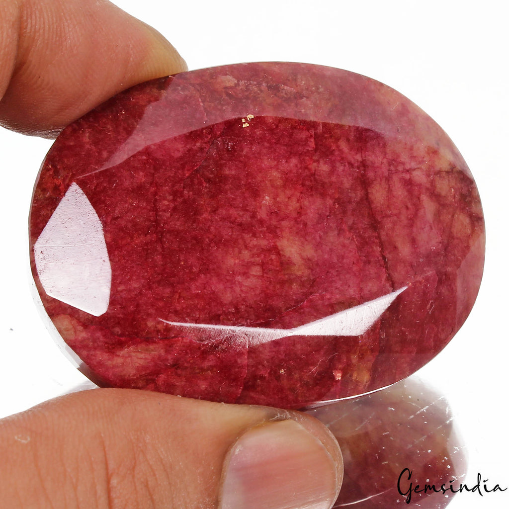 300 Ct Natural Red USA Beryl Bixbite Oval Faceted Cut Loose Earth Mined Huge Gem