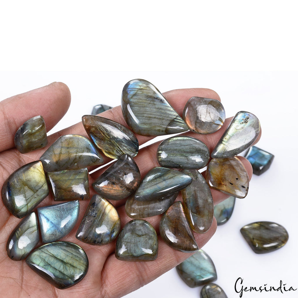 580 Cts/29 Pcs Natural Untreated Multi Shine Labradorite Mix Cab Loose Gems Lot