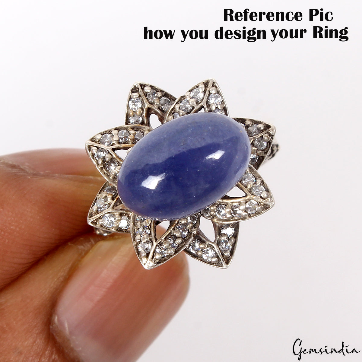 Violet Blue Tanzanite Cabochon, 6.90 Cts, Unheated Gemstone for Ring~ Certified