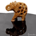 780 Ct Handmade Soapstone Elephant Statue Home Decor /Animal Figurine Sculpture