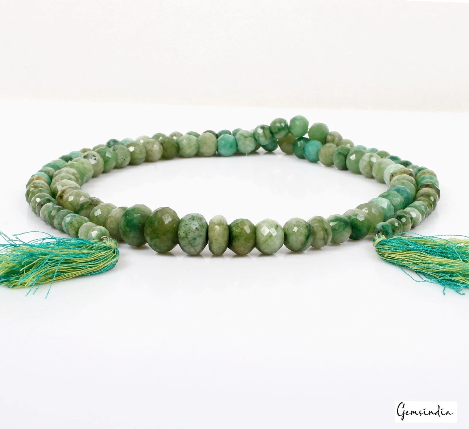 Brazilian Emerald Beaded Strand, Color Enhanced — 105 Pieces, 9mm to 17mm, 1000 Ct, Brazil